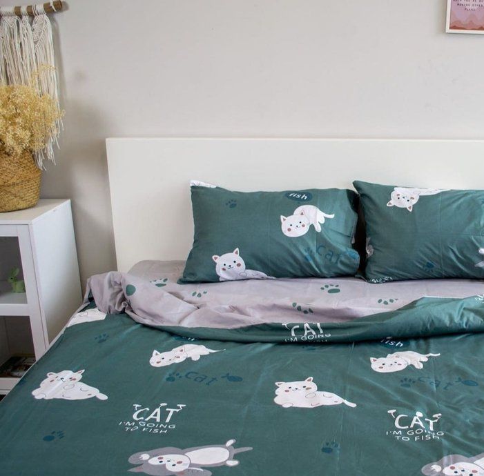 Комплект постільної білизни Бязь Lite Cat Півтораспальний 70*70 см