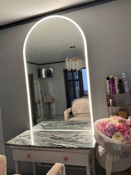 Дзеркало Арка в сталевій рамі 140x70 см LED24V